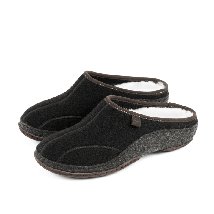 Klaveness Slipper Wool Black Unisex - Bild 3