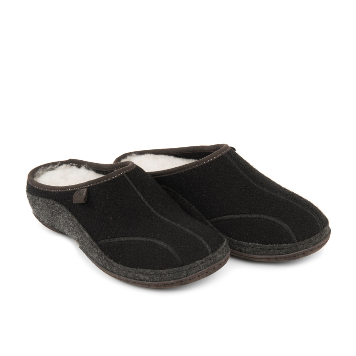 Klaveness Slipper Wool Black Unisex