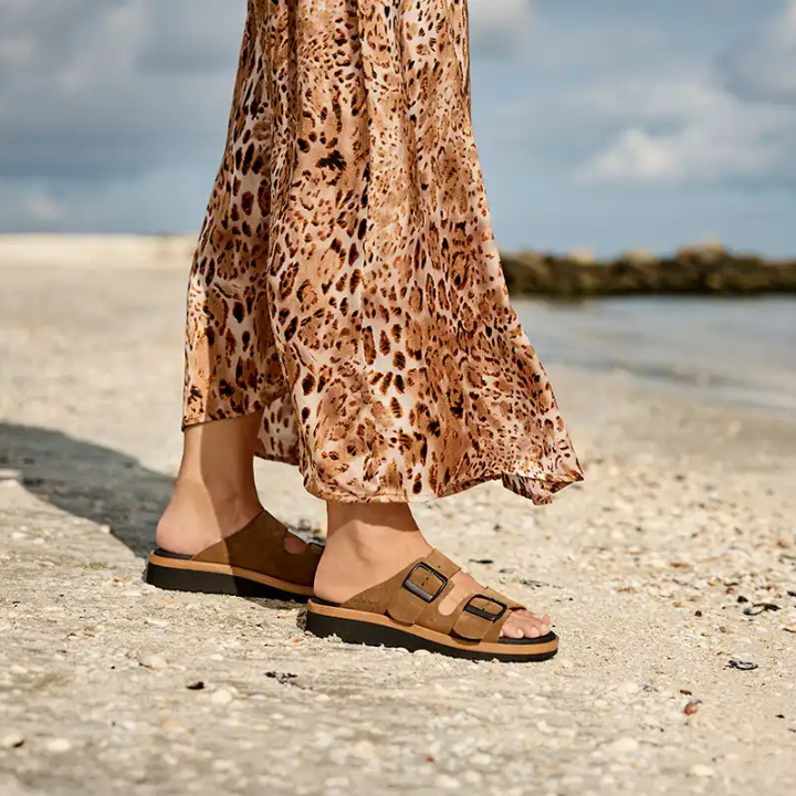 New Feet Slip In Suede Cognac Women - Bild 5