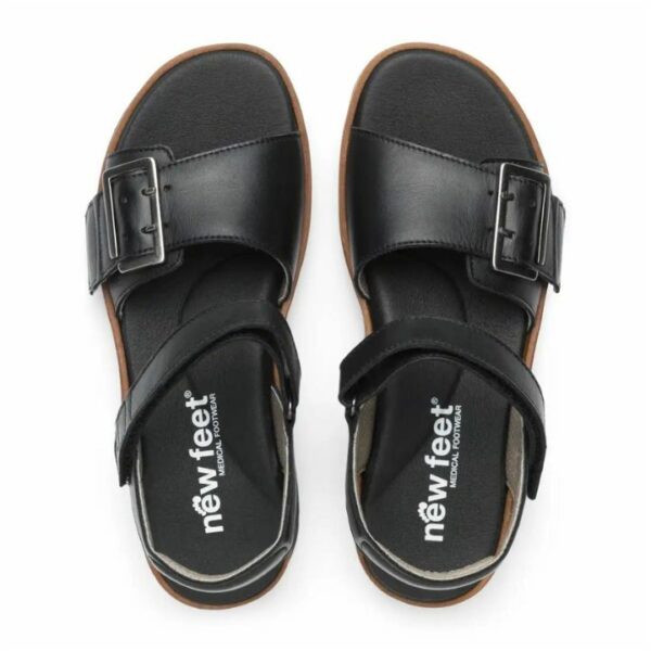 New Feet Sandal Leather Black Women - Bild 3