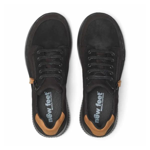 New Feet Nubuck With Lace & Zipper Black Women - Bild 3