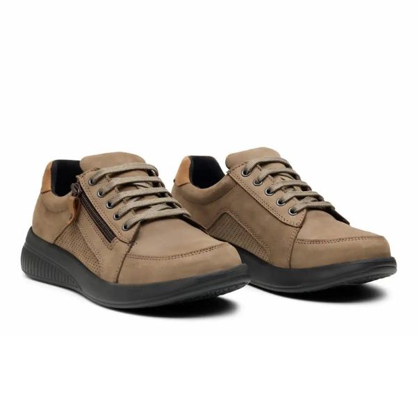 New Feet Nubuck With Lace & Zipper Sand Women - Bild 2