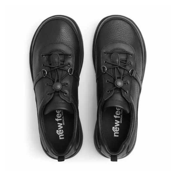 New Feet Leather Elastic Lace Black Women - Bild 3