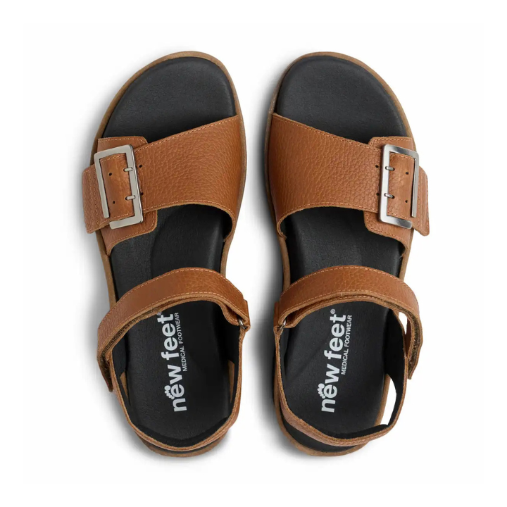 New Feet Sandal Leather Chestnut Women - Bild 2