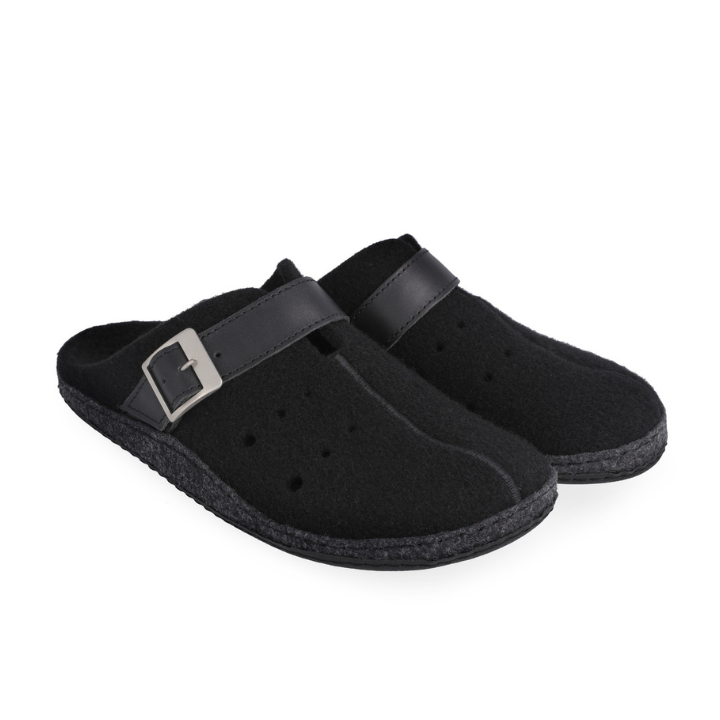 Klaveness Whool Slipper Black Men