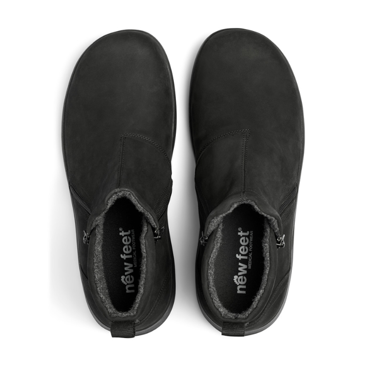 New Feet Boot 2 Zippers Black Men - Bild 4
