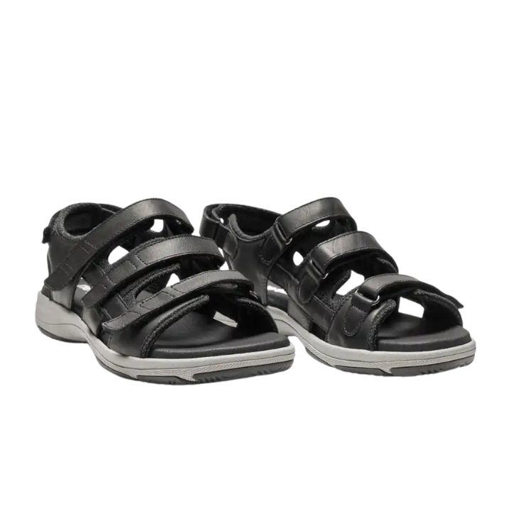 New Feet Sandal Plain Leather Black Women - Bild 4