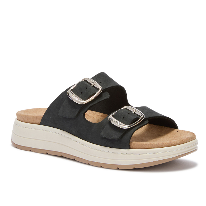 Scholl Scilla 2 Buckles Black Women